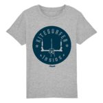 Kitesurfer Inside t-shirt with clenched fist holding kite bar graphic