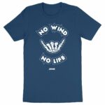 “No Wind No Life II tee – skeleton hand hang loose design”